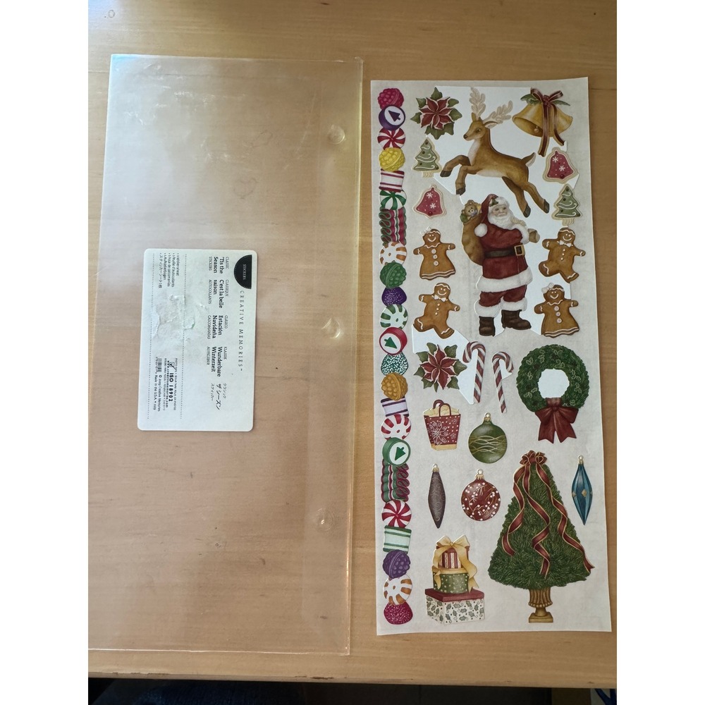 Creative Memories Tis the Season Christmas Stickers Santa Reindeer 2009